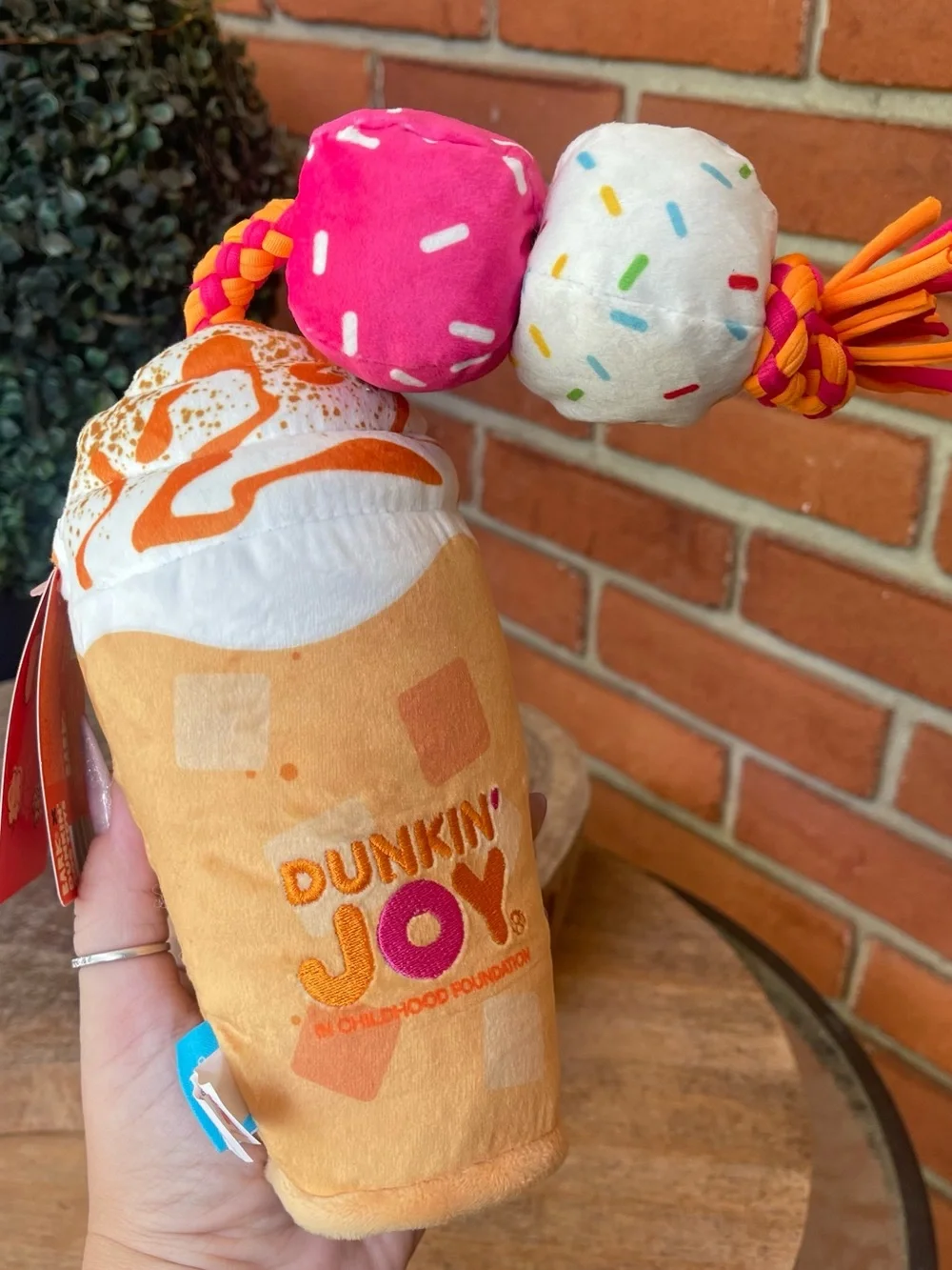 New DUNKIN & BARK SIGNATURE Cinnamon LATTE XL Dog Toy